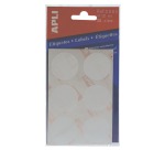 Apli étiquettes rondes en pochette diamètre 32 mm, blanc, 36 pièces, 6 par feuille (2665)