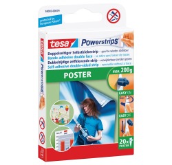 Bande adhésive double face tesa Powerstrips® Poster blister 20 pièces