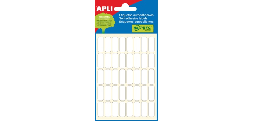 Apli étiquettes blanches ft 8 x 20 mm (l x h), 240 pièces, 40 par feuille (2668)