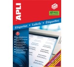 Apli witte etiketten Ft 210 x 148 mm (b x h), 500 stuks, 2 per blad (2529)