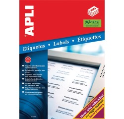 Apli witte etiketten Ft 210 x 148 mm (b x h), 500 stuks, 2 per blad (2529)