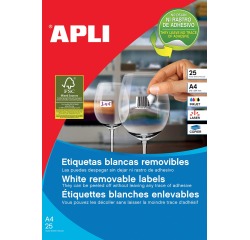 Apli afneembare witte etiketten ft 35,6 x 16,9 mm (b x h), 2.000 stuks, 80 per blad etui van 25 blad