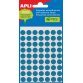 Apli ronde etiketten in etui diameter 10 mm, blauw, 315 stuks, 63 per blad (2052)