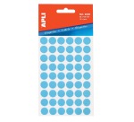 Apli étiquettes rondes en pochette diamètre 13 mm, bleu, 175 pièces, 35 par feuille (2056)