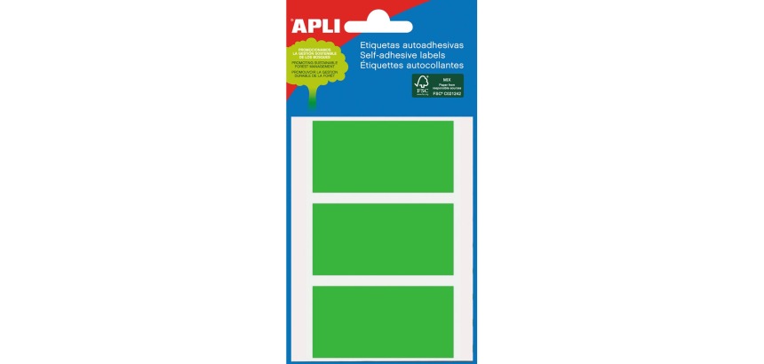 Apli étiquettes colorées en pochette vert (2074)