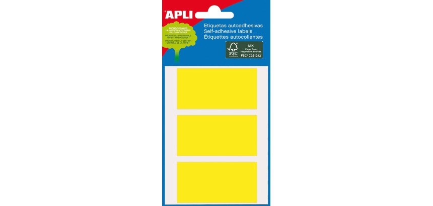 Apli colored labels in yellow pouch (2071)