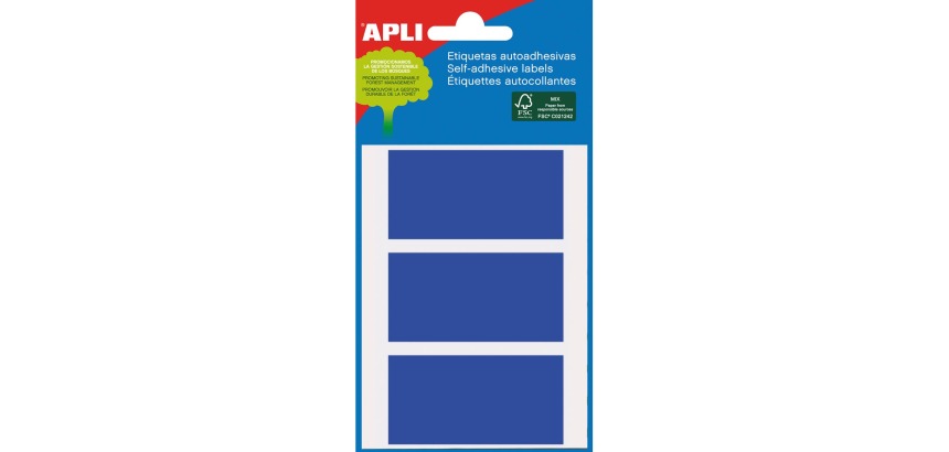 Apli gekleurde etiketten in etui blauw (2072)