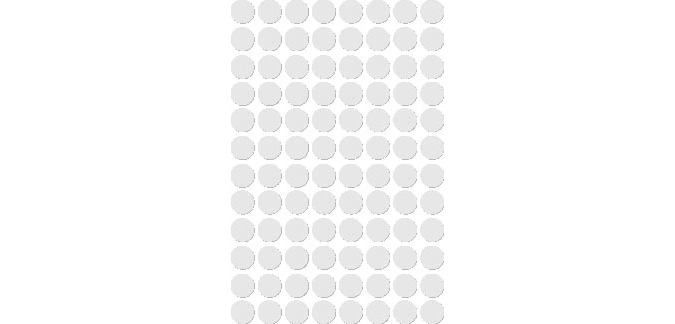 Apli runde Etiketten in Beuteln, Durchmesser 8 mm, weiß, 480 Stück, 96 pro Blatt (1183)