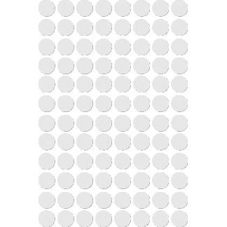 Apli étiquettes rondes en pochette diamètre 8 mm, blanc, 480 pièces, 96 par feuille (1183)