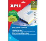 Apli white labels ft 210 x 297 mm (w x h), straight corners, 25 pieces, 1 per sheet (1215)