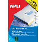 Apli white labels ft 70 x 37 mm (w x h), straight corners, 600 pieces, 24 per sheet (1212)