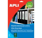 Apli weiße Etiketten ft 190 x 61 mm (B x H), abgerundete Ecken, 100 Stück, 4 pro Blatt (1233)