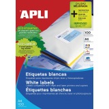 Apli étiquettes blanches ft 64,6 x 33,8 mm (l x h), 2.400 pièces, 24 par feuille (1263)