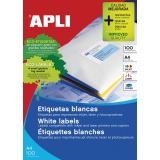 Apli witte etiketten ft 105 x 74 mm (b x h), 800 stuks, 8 per blad (1279)