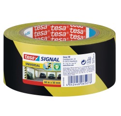 tesa® Signal Universal Warning Tape 66m x 50mm Yellow/Black