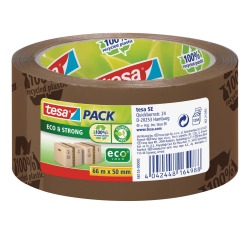 Tesapack eco & strong ecoLogo, ft 50 mm x 66 m, PVC, bruin