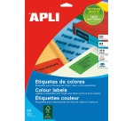 Apli colored labels ft 70 x 37 mm (w x h), yellow, 480 pieces, 24 per sheet (1591)