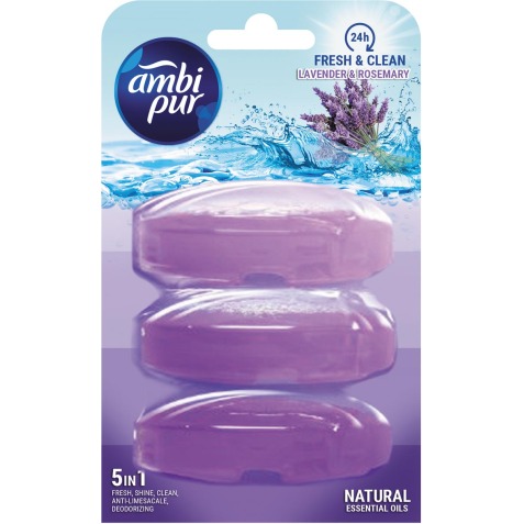 Ambi pur Fresh en Shine vulling toiletblokje, 3 x 165 ml