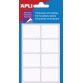 Apli afneembare witte etiketten ft 25 x 40 mm (b x h), 56 stuks, 8 per blad (1895), etui van 7 blad