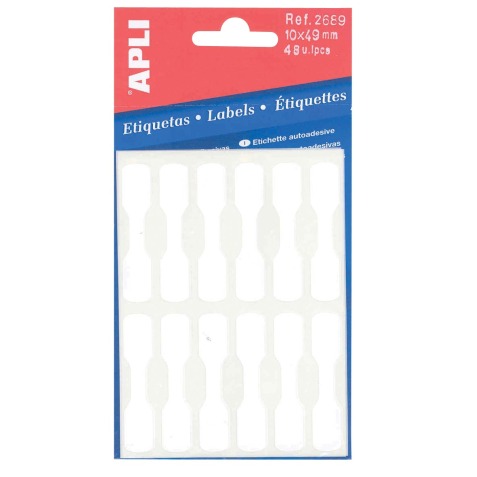 Apli étiquettes bijoux ft 10 x 49 mm (l x h), étui de 48 pièces, écrivable à main