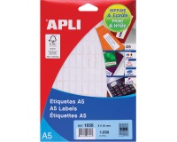 Apli witte etiketten Print & Write ft 8 x 20 mm (b x h), 1.890 stuks, 126 per blad (1858)