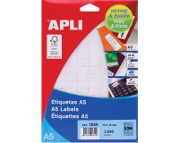 Apli étiquettes blanches Print & Write ft 10 x 16 mm (l x h), 2.040 pièces, 136 par feuille (1859)