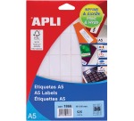 Apli étiquettes blanches Print & Write ft 19 x 40 mm (l x h), 525 pièces, 35 par feuille (1866)