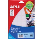 Apli étiquettes blanches Print & Write ft 22 x 32 mm (l x h), 540 pièces, 36 par feuille (1869)