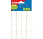 Apli weiße Etiketten ft 19 x 27 mm (B x H), 96 Stück, 16 pro Blatt (2675)