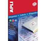 Apli white labels ft 63.5 x 38.1 mm (w x h), rounded corners, 525 pieces, 21 per sheet (1992)