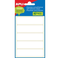 Apli white labels ft 20 x 75 mm (w x h), 30 pieces, 5 per sheet (2678)