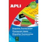Apli fluorescent labels 99.1 x 67.7 mm (w x h) orange