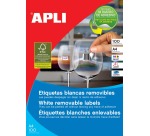 Apli afneembare witte etiketten ft 97 x 42,4 mm (b x h), 1.200 stuks, 12 per blad (3057)
