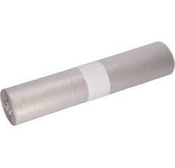Deiss sac à ordures 120 l, ft 70 x 110 cm, transparent, HDPE, rouleau de 25 pièces
