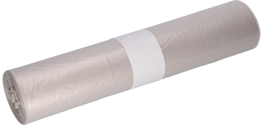 Deiss sac à ordures 120 l, ft 70 x 110 cm, transparent, HDPE, rouleau de 25 pièces