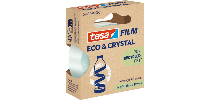 Tesa eco & crystal 59034 adhesive tape 19mmx33m transparent blister