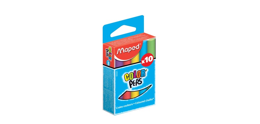 Tafelkreide Maped Color'Peps Schachtel mit 10 gemischten Stücken