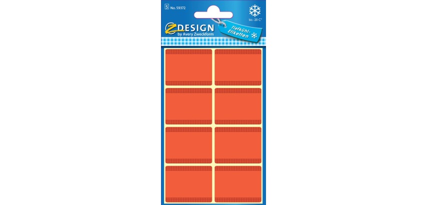 ZDesign Gefrieretiketten HOME rot - Packung mit 40