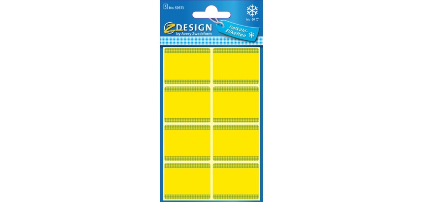 Avery freezer labels in blister yellow - 40 labels