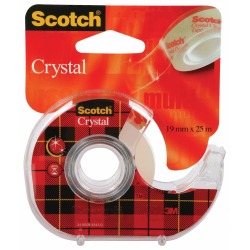 Scotch ruban adhésif Crystal, ft 19 mm x 25 m, blister de 1 dérouleur avec 1 rouleau