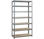 Avasco étagère Strong Tower XL, ft 222 x 120 x 45 cm, 7 tablettes, gris