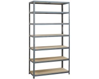Avasco rek Strong Tower XL, ft 222 x 120 x 45 cm, 7 legplanken, grijs