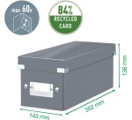 Leitz WOW boîte de rangement Click & Store, ft S, rouge