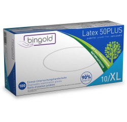 Gants en latex, blanc, extra large, blanc, non poudré, boîte de 100 pièces