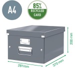 Leitz WOW Click & Store Storage Box, Size M, Red