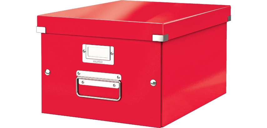 Leitz WOW Click & Store Storage Box, Size M, Red