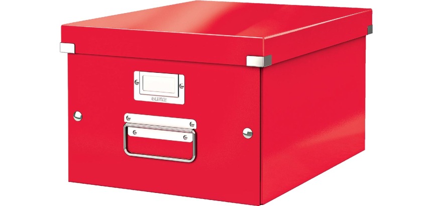 Leitz WOW Click & Store Storage Box, Size M, Red