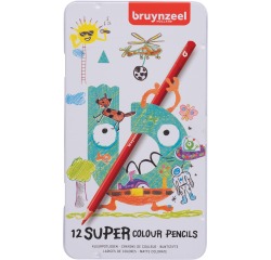 Bruynzeel crayon de couleur Super, boîte de 12 pièces