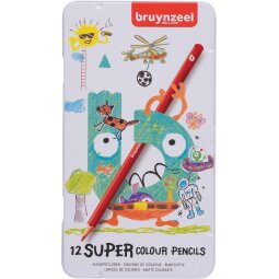 Bruynzeel crayon de couleur Super, boîte de 12 pièces