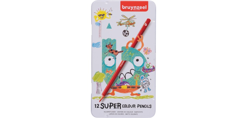 Bruynzeel crayon de couleur Super, boîte de 12 pièces